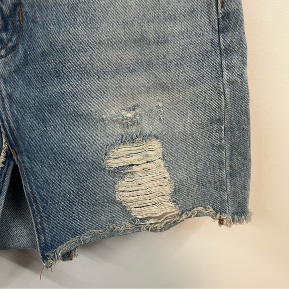 We the Free Relaxed and Destroyed Denim Mini Skirt - Picture 5 of 10